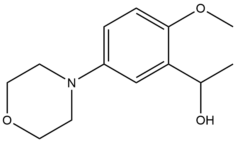 2-Methoxy-α-methyl-5-(4-morpholinyl)benzenemethanol Structure