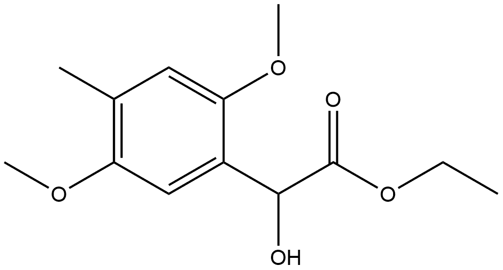 Ethyl α-hydroxy-2,5-dimethoxy-4-methylbenzeneacetate Structure