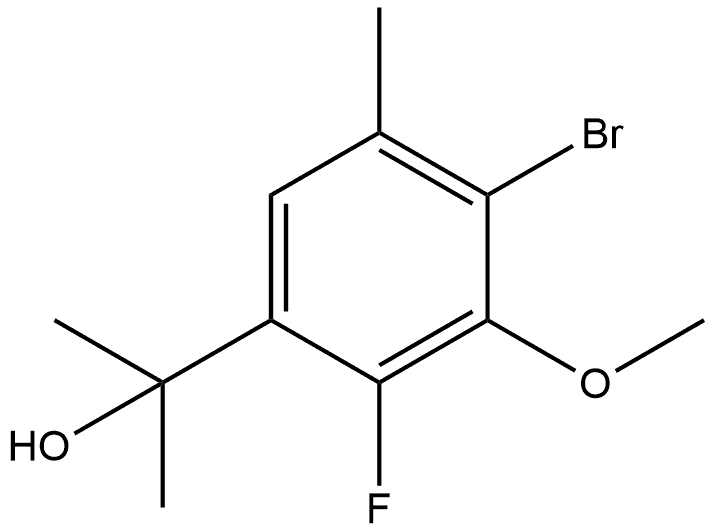 4-Bromo-2-fluoro-3-methoxy-α,α,5-trimethylbenzenemethanol Structure