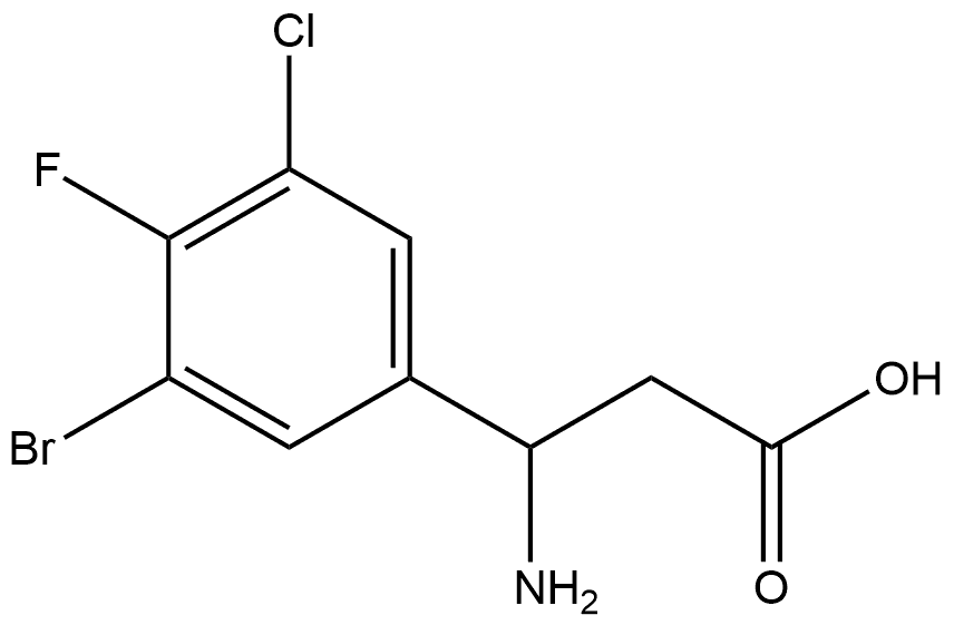 3-amino-3-(3-bromo-5-chloro-4-fluorophenyl)propanoic acid Structure