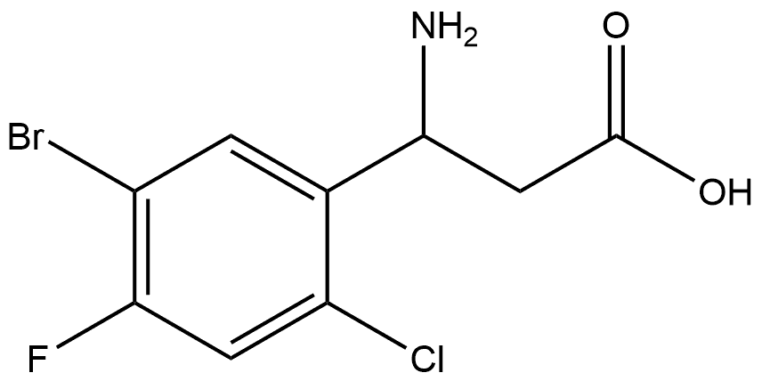 3-amino-3-(5-bromo-2-chloro-4-fluorophenyl)propanoic acid 구조식 이미지