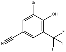 3-bromo-4-hydroxy-5-(trifluoromethyl)benzonitrile Structure