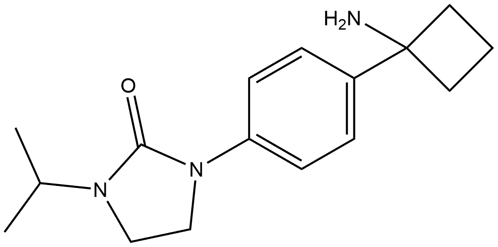 1-4-(1-Aminocyclobutyl)phenyl-3-(1-methylethyl)-2-imidazolidinone Structure