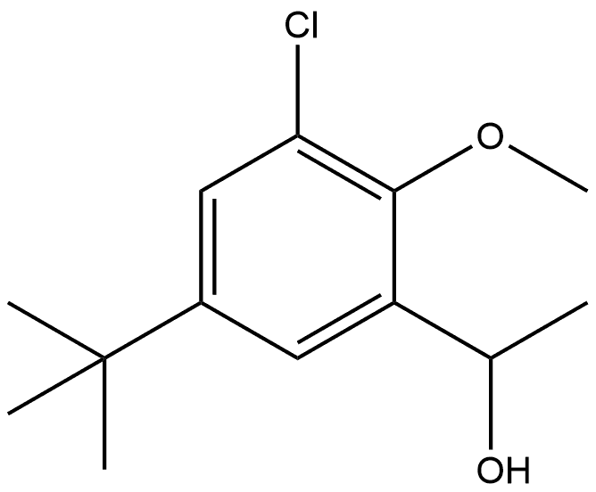 3-Chloro-5-(1,1-dimethylethyl)-2-methoxy-α-methylbenzenemethanol Structure