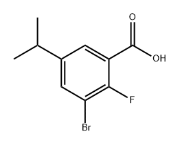 3-Bromo-2-fluoro-5-isopropylbenzoic acid 구조식 이미지