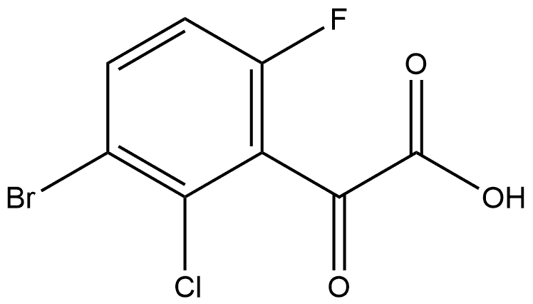 2-(3-bromo-2-chloro-6-fluorophenyl)-2-oxoacetic acid Structure