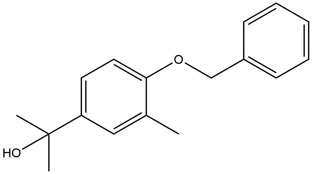 α,α,3-Trimethyl-4-(phenylmethoxy)benzenemethanol Structure