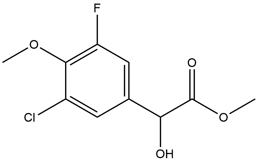 Methyl 3-chloro-5-fluoro-α-hydroxy-4-methoxybenzeneacetate Structure