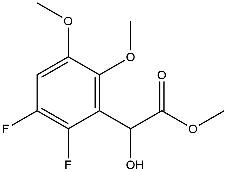 Methyl 2,3-difluoro-α-hydroxy-5,6-dimethoxybenzeneacetate Structure