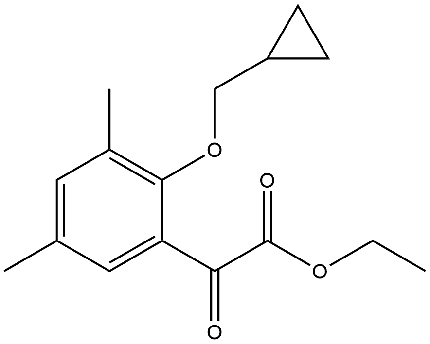 Ethyl 2-(cyclopropylmethoxy)-3,5-dimethyl-α-oxobenzeneacetate Structure