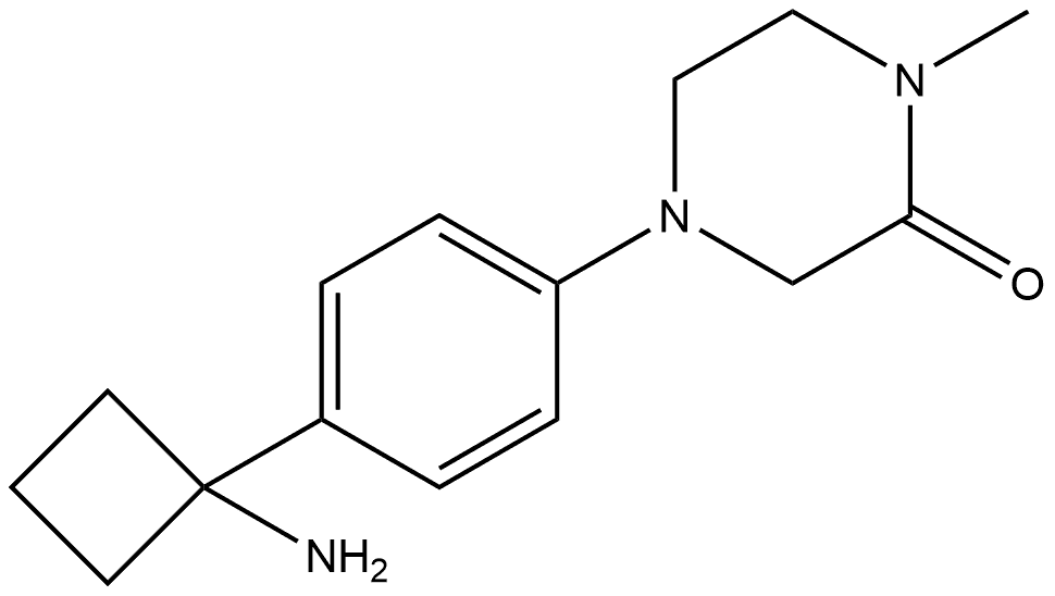 4-4-(1-Aminocyclobutyl)phenyl-1-methyl-2-piperazinone Structure