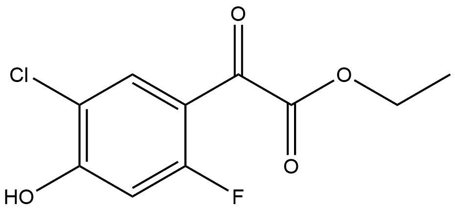 Ethyl 5-chloro-2-fluoro-4-hydroxy-α-oxobenzeneacetate Structure