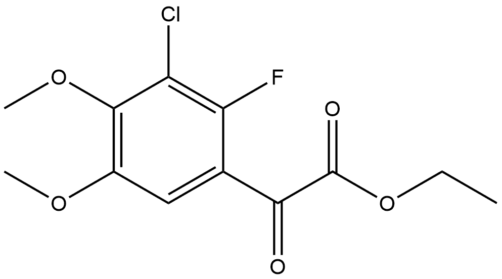 Ethyl 3-chloro-2-fluoro-4,5-dimethoxy-α-oxobenzeneacetate 구조식 이미지