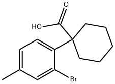 Cyclohexanecarboxylic acid, 1-(2-bromo-4-methylphenyl)- Structure