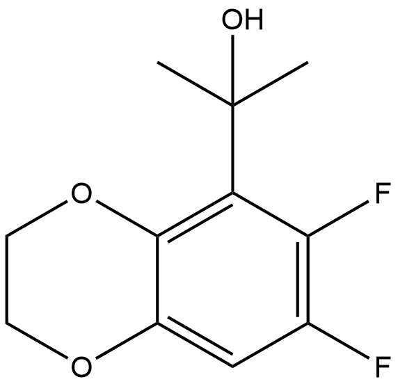 6,7-Difluoro-2,3-dihydro-α,α-dimethyl-1,4-benzodioxin-5-methanol Structure