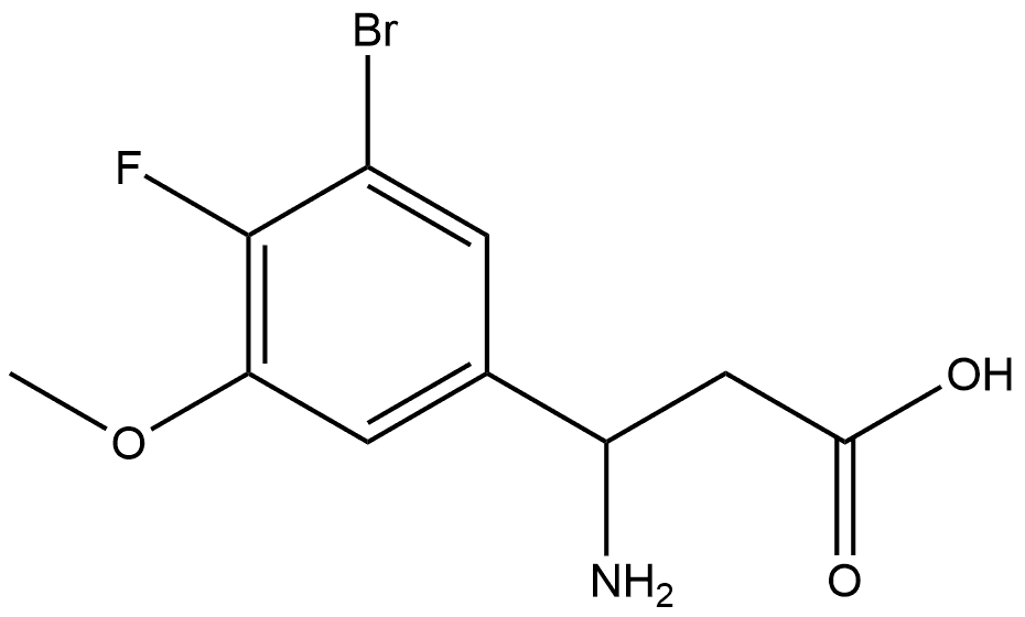 3-amino-3-(3-bromo-4-fluoro-5-methoxyphenyl)propanoic acid Structure