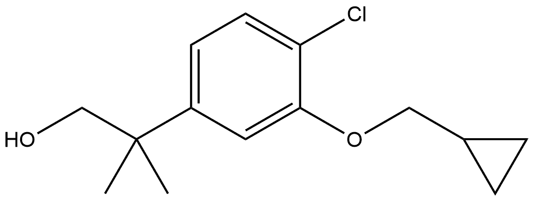 4-Chloro-3-(cyclopropylmethoxy)-β,β-dimethylbenzeneethanol Structure