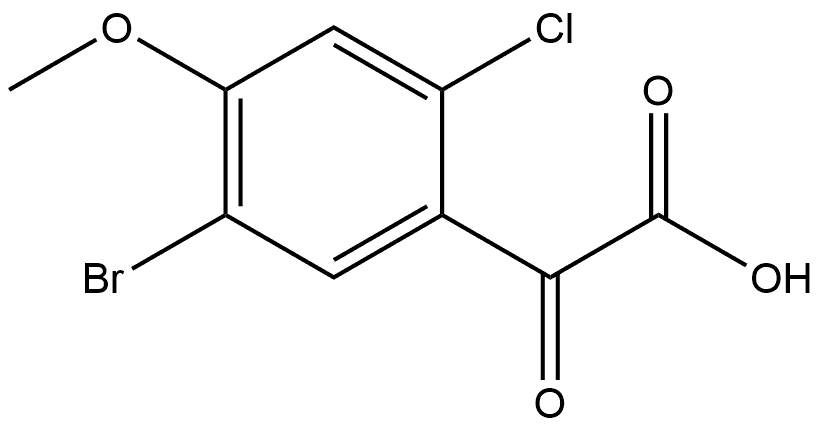 5-Bromo-2-chloro-4-methoxy-α-oxobenzeneacetic acid Structure