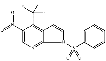 5-nitro-1-(phenylsulfonyl)-4-(trifluoromethyl)-1H-pyrrolo[2.3-b]pyridine Structure