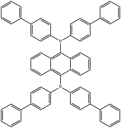 N9,N9,N10,N10-Tetrakis([1,1′-biphenyl]-4-yl)-9,10-anthracenediamine Structure