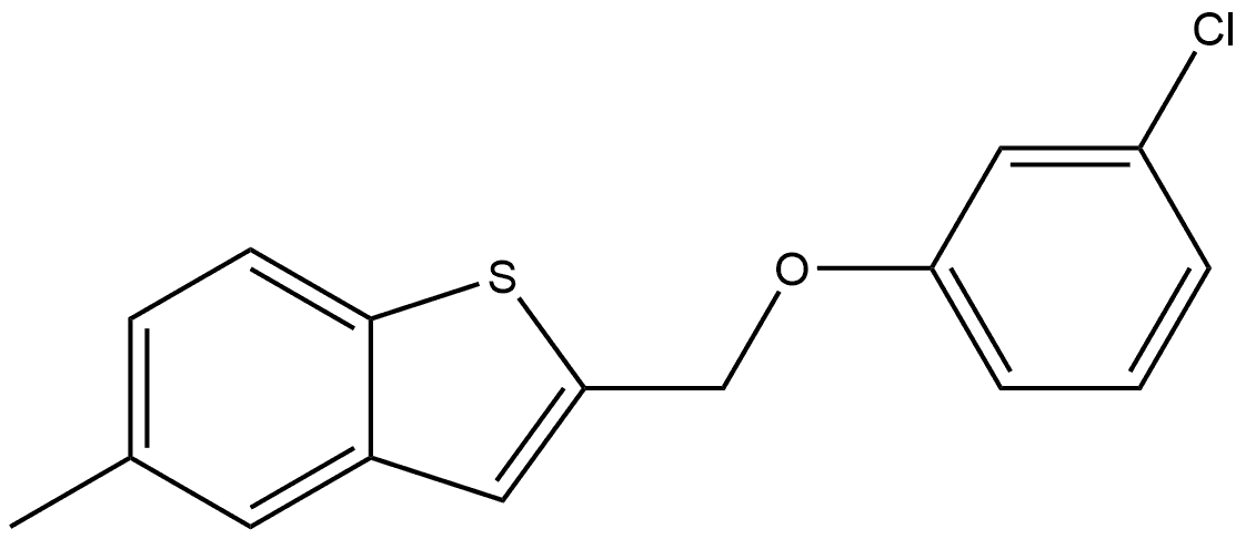 2-[(3-Chlorophenoxy)methyl]-5-methylbenzo[b]thiophene Structure