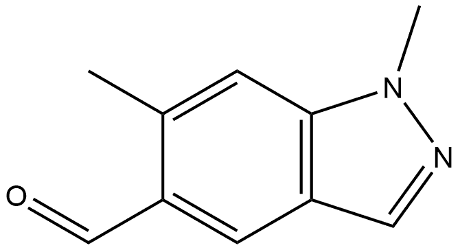 1H-Indazole-5-carboxaldehyde, 1,6-dimethyl- Structure