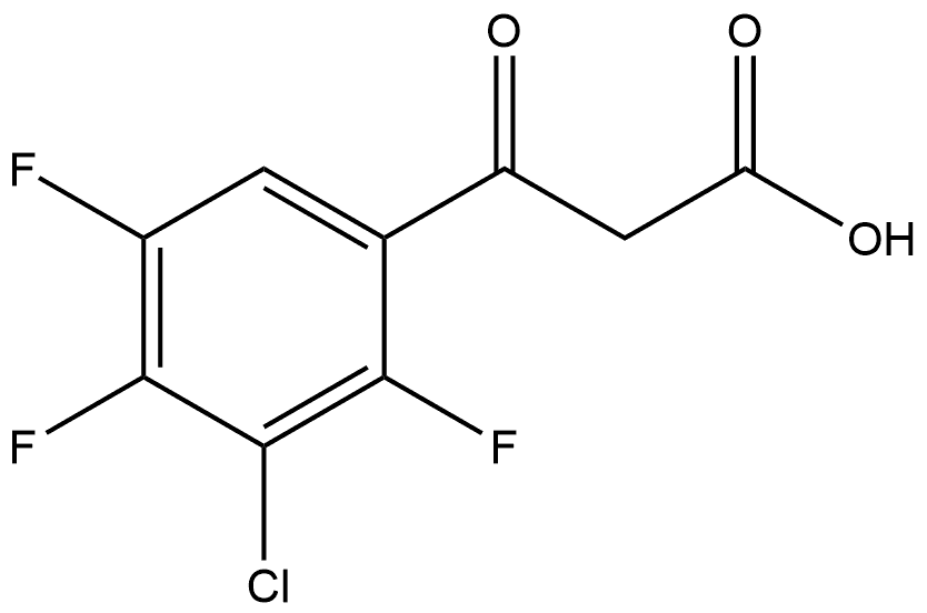 Benzenepropanoic acid, 3-chloro-2,4,5-trifluoro-β-oxo- 구조식 이미지