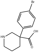 3-Piperidinecarboxylic acid, 3-(4-bromophenyl)- Structure