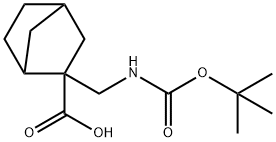 2-({[(tert-butoxy)carbonyl]amino}methyl)bicyclo[2.2.1]heptane-2-carboxylic acid, Mixture of diastereomers Structure