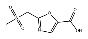 5-Oxazolecarboxylic acid, 2-[(methylsulfonyl)methyl]- 구조식 이미지