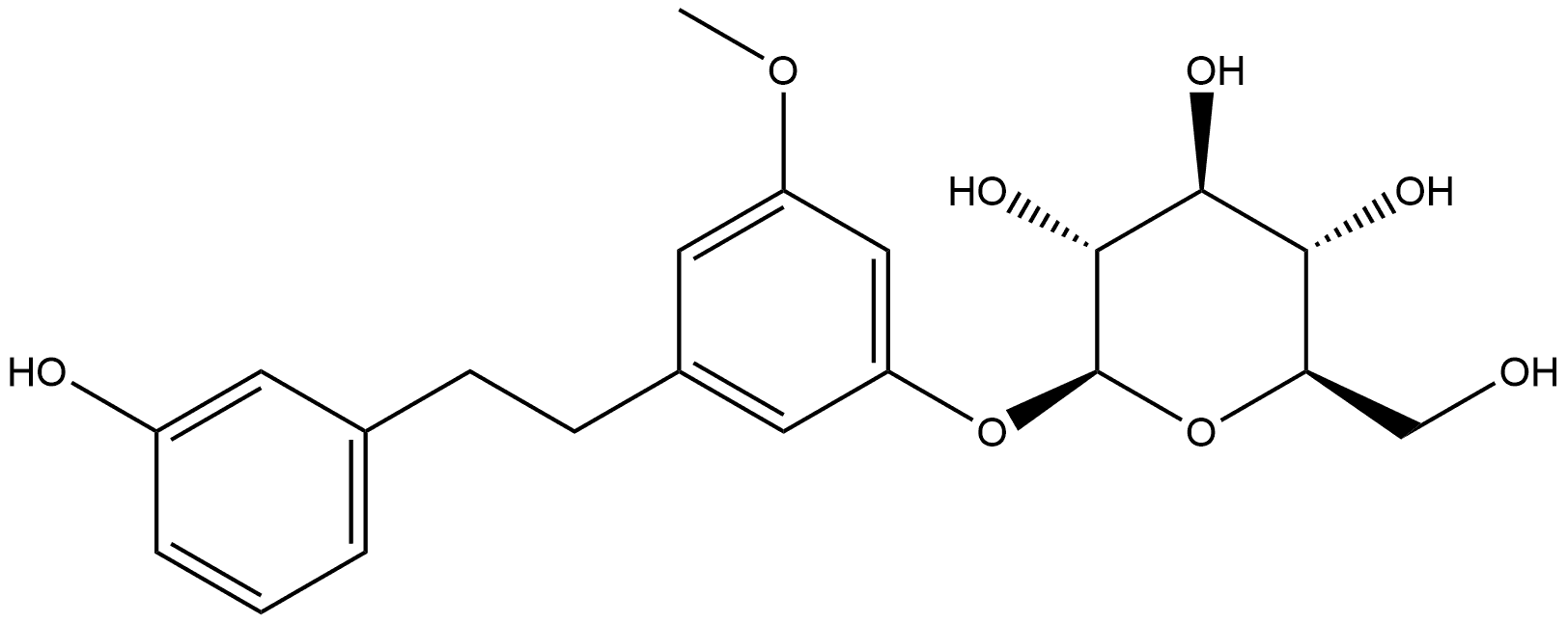 β-D-Glucopyranoside, 3-[2-(3-hydroxyphenyl)ethyl]-5-methoxyphenyl 구조식 이미지