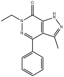 7H-Pyrazolo[3,4-d]pyridazin-7-one, 6-ethyl-1,6-dihydro-3-methyl-4-phenyl- Structure