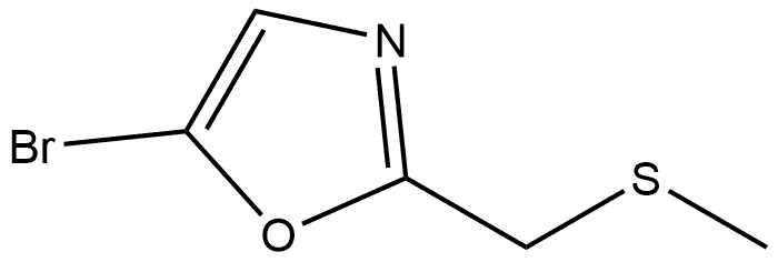 5-bromo-2-[(methylsulfanyl)methyl]-1,3-oxazole Structure