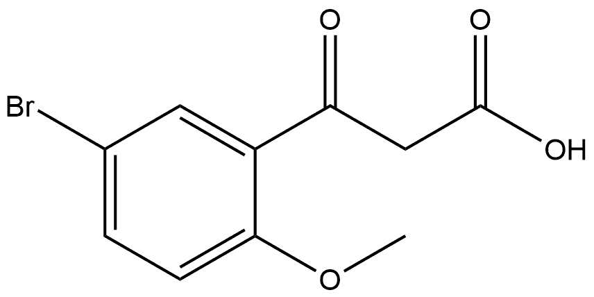 5-Bromo-2-methoxy-β-oxobenzenepropanoic acid Structure