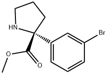 Proline, 2-(3-bromophenyl)-, methyl ester Structure