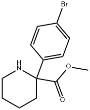 2-Piperidinecarboxylic acid, 2-(4-bromophenyl)-, methyl ester Structure