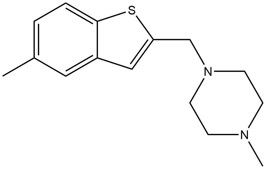 1-Methyl-4-[(5-methylbenzo[b]thien-2-yl)methyl]piperazine Structure