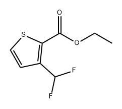 2-Thiophenecarboxylic acid, 3-(difluoromethyl)-, ethyl ester Structure