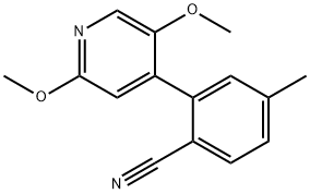 Benzonitrile, 2-(2,5-dimethoxy-4-pyridinyl)-4-methyl- Structure