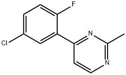 Pyrimidine, 4-(5-chloro-2-fluorophenyl)-2-methyl- Structure