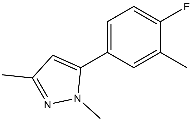 5-(4-Fluoro-3-methylphenyl)-1,3-dimethyl-1H-pyrazole Structure