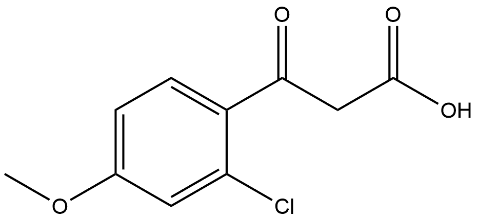 2-Chloro-4-methoxy-β-oxobenzenepropanoic acid Structure