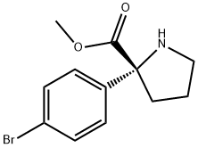 Proline, 2-(4-bromophenyl)-, methyl ester Structure