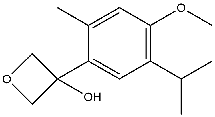 3-[4-Methoxy-2-methyl-5-(1-methylethyl)phenyl]-3-oxetanol Structure