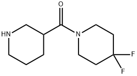 (4,4-Difluoropiperidin-1-yl)(piperidin-3-yl)methanone Structure