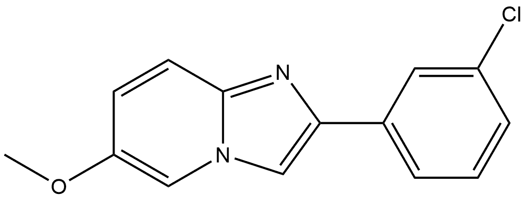 2-(3-Chlorophenyl)-6-methoxyimidazo[1,2-a]pyridine 구조식 이미지