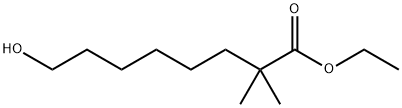 Octanoic acid, 8-hydroxy-2,2-dimethyl-, ethyl ester Structure