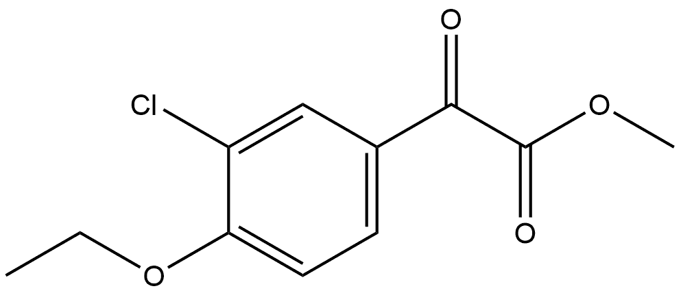 Methyl 3-chloro-4-ethoxy-α-oxobenzeneacetate Structure