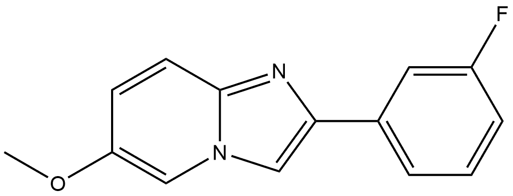 2-(3-Fluorophenyl)-6-methoxyimidazo[1,2-a]pyridine Structure