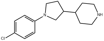 4-[1-(4-chlorophenyl)pyrrolidin-3-yl]piperidine Structure